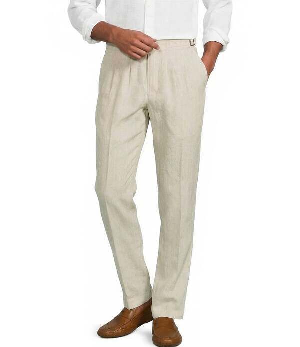 ムラノ メンズ ボトムス カジュアルパンツ リネン Murano Baird McNutt Linen Lucas Gurkha Suit Separates Pants Brown ブラウン