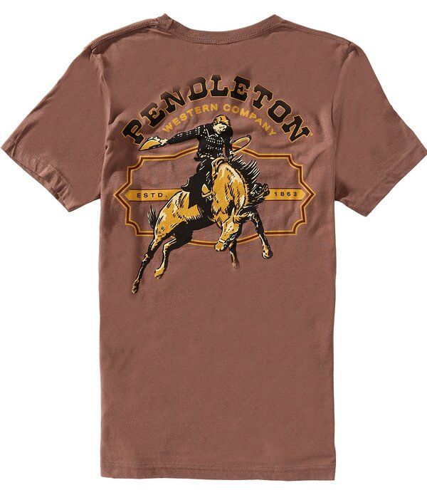 ペンドルトン メンズ トップス シャツ ニット Pendleton Western Company Short Sleeve KnitShirt CocoaBlack ブラック