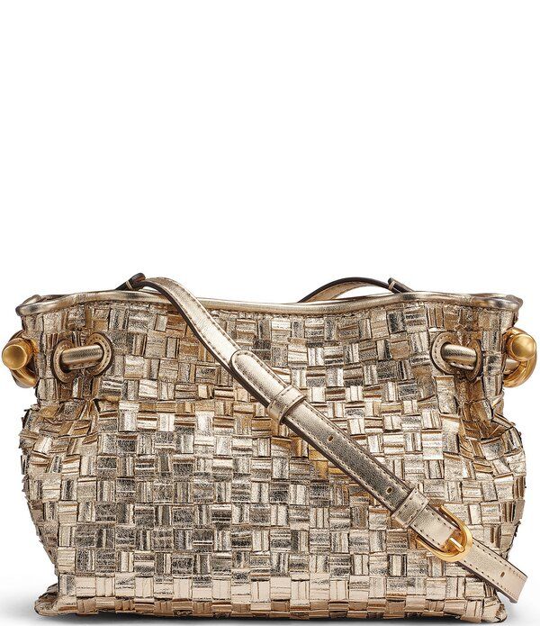 ダナキャラン レディース バッグ トール Donna Karan Cashmere Metallic Woven Crossbody Bagold ゴールド
