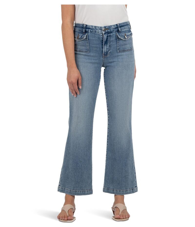 カットフロムザクロス レディース ボトムス デニムパンツ アンクル KUT from the Kloth Kelsey High Rise Ankle Flare Clean Hem Wealth