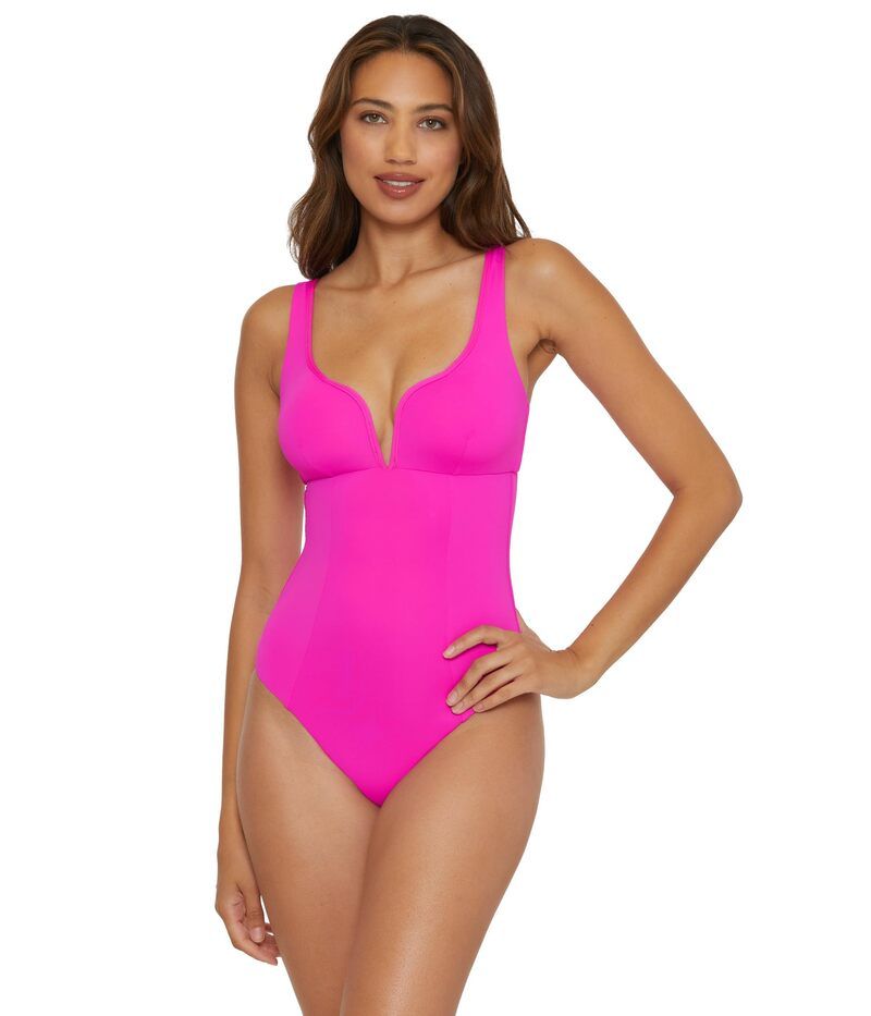 ベッカ レディース 水着 上下セット カットアウト BECCA Color Coderin V Wire Cut Out One Piece Vivid Pink ピンク