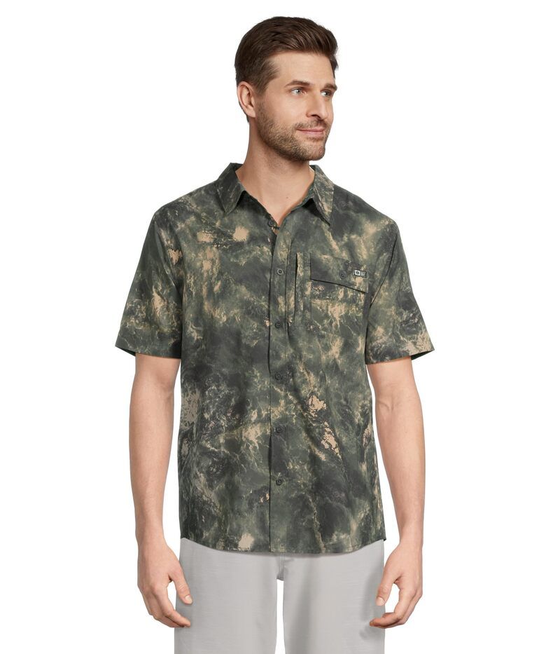 ソルティークルー メンズ トップス シャツ Salty Crew Flagship Uv Button Up Deep Forest フォレスト
