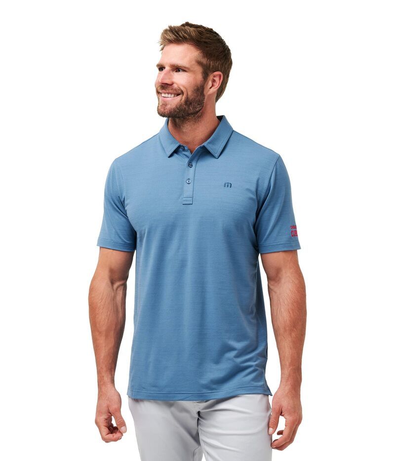 トラビスマヒュー メンズ トップス シャツ TravisMathew Chicago Cubs Club Rules Polo Classic Blue ブルー