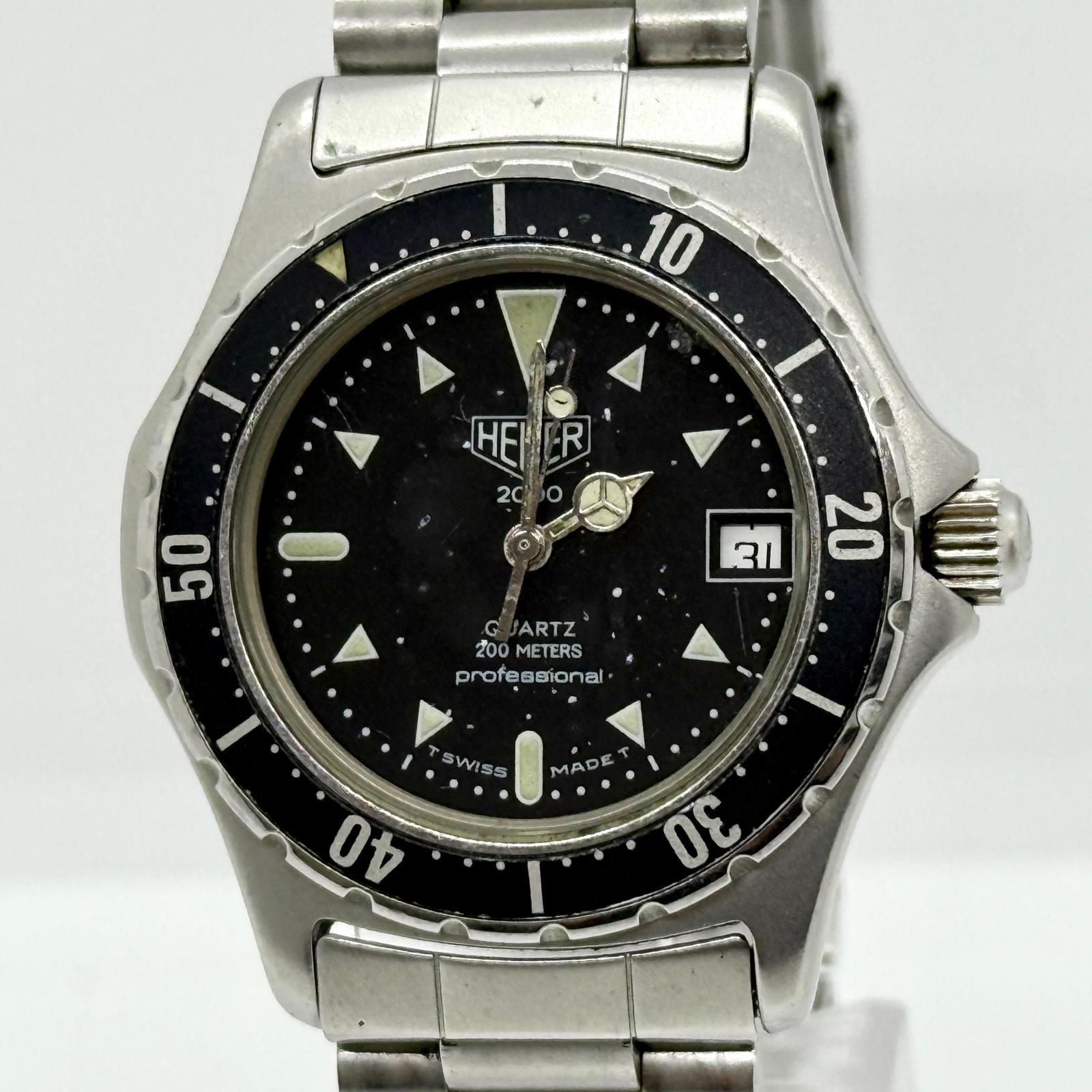 専用　タグホイヤー　973.013 腕時計　プロフェッショナル　メンズ　ブラック TAG HEUER タグホイヤー 973.013 ブラック QZ メンズ 腕時計 訳あり