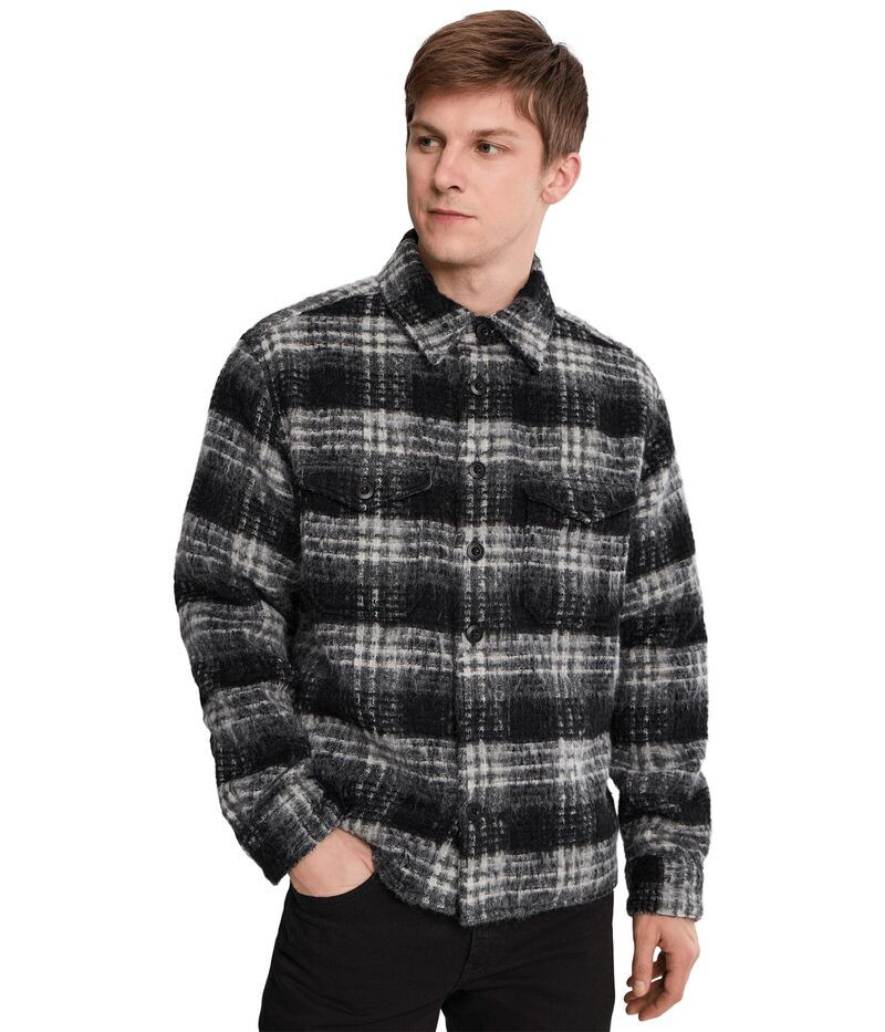 オールセインツ メンズ トップス シャツ AllSaints Korey Long Sleeve Shirt BlackCharcoal ブラック