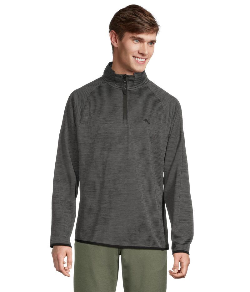 トッミーバハマ メンズ アウター パーカー・スウェット Tommy Bahama Palm Pro 12 Zip Black ブラック