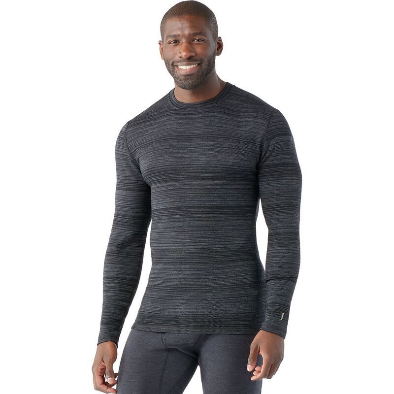 スマートウール メンズ トップス Tシャツ Smartwool Merino 250 Baselayer Crew Boxed Top Mens Black Color Shift ブラック