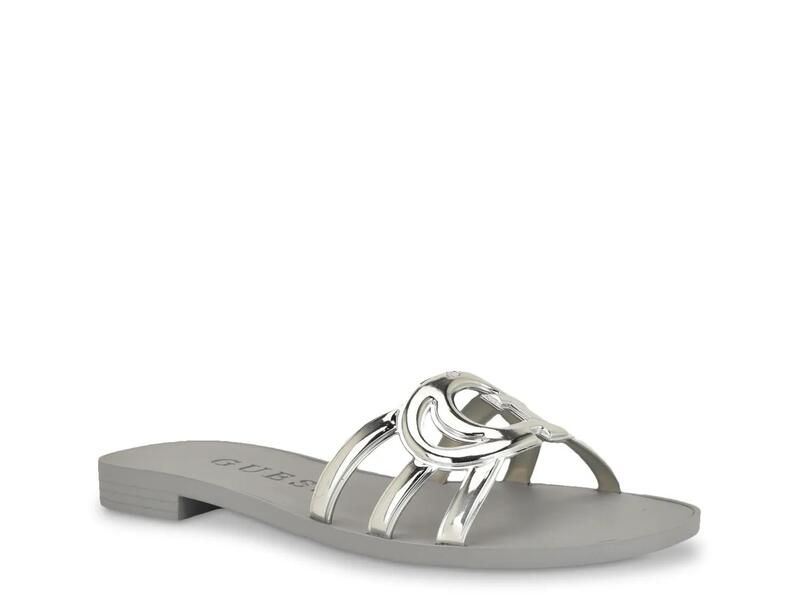 ゲス レディース シューズ サンダル GuessElyho Sandal Silver Metallic シルバー