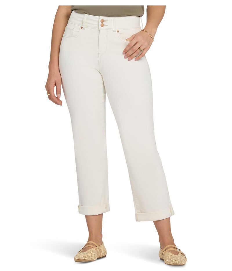 エヌワイディージェイ レディース ボトムス デニムパンツ プチ ジーンズ NYDJ Petite Bailey Relaxed Straight Crop Jeans Vintage White ホワイト