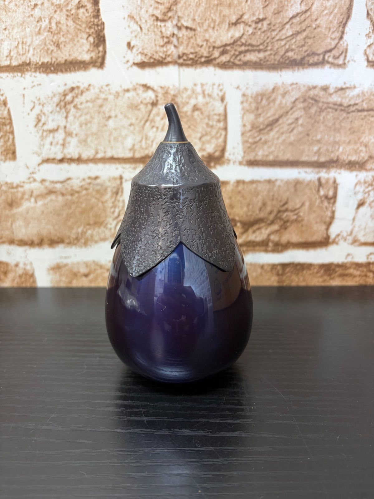 幸来堂 純銅打上 茄子型 銘茶入 茶筒 共箱付き 伝統工芸 茶道具 - メルカリ