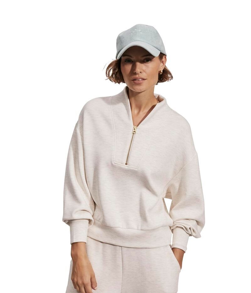 バーレイ レディース アウター パーカー・スウェット Varley Davidson Sweat Ivory Marl アイボリー
