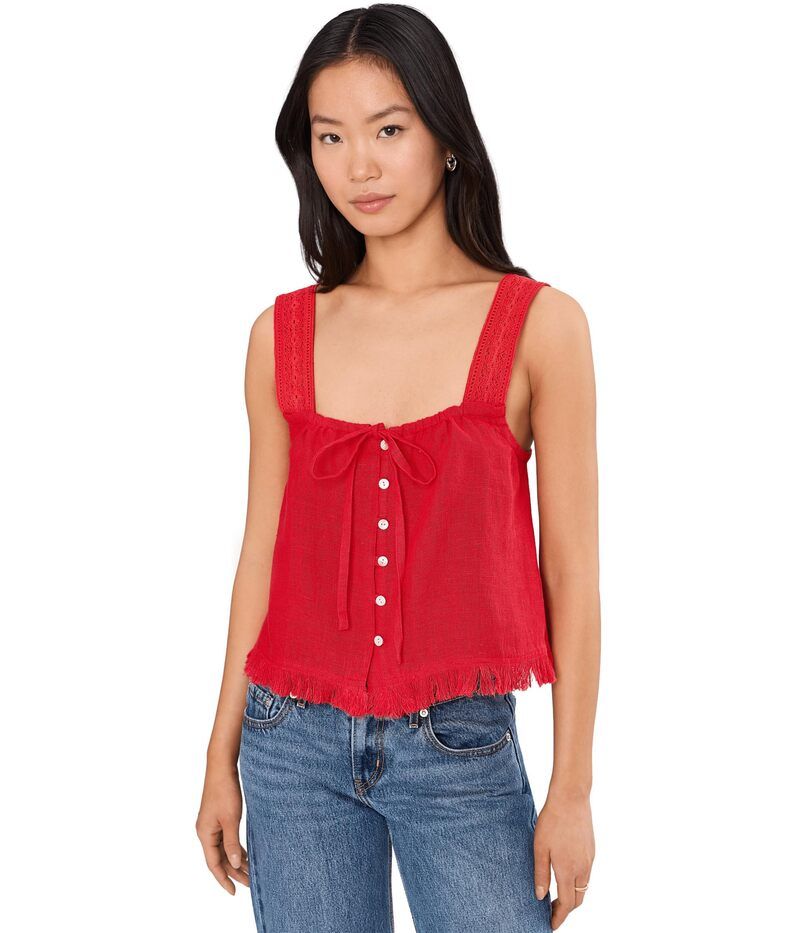 ファレティ レディース トップス シャツ Faherty Sunny Topoppy Red レッド