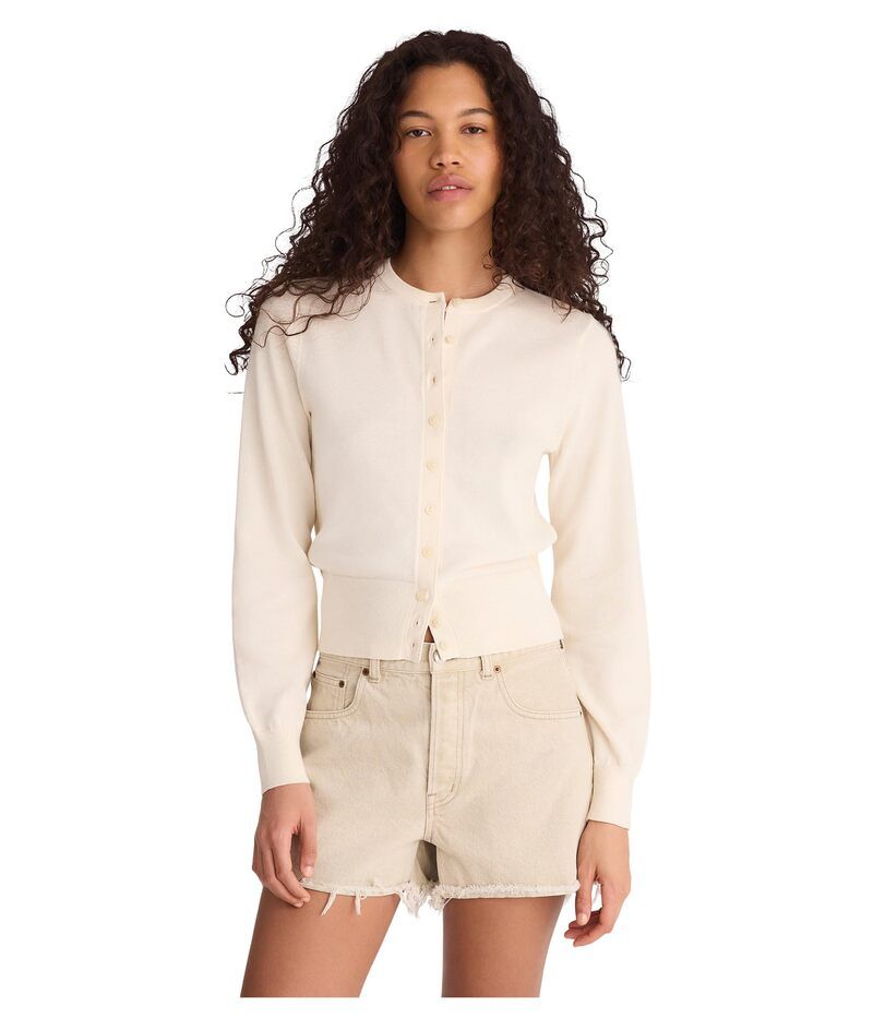 メイドウェル レディース アウター ニット・セーター コットン カーディガン Madewell ButtonFront Cardigan in 100 Cotton Vintage Ivory アイボリー