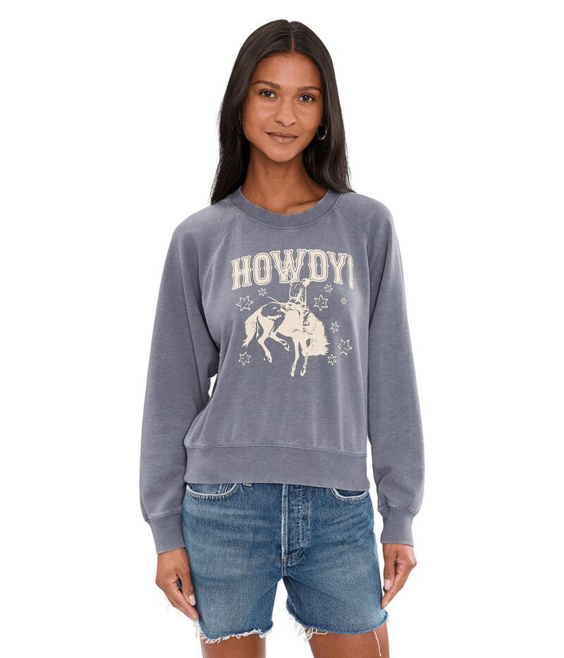アリアト レディース アウター パーカー・スウェット ヴィンテージ シャツ Ariat Vintage Raglan Sweatshirt Ombre Blue Mine ブルー
