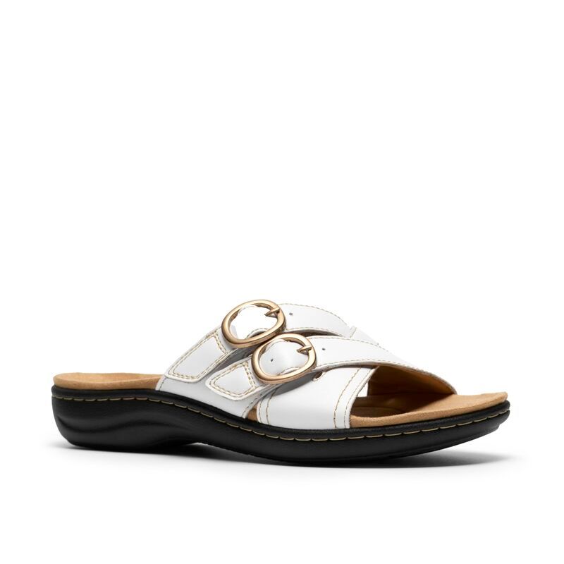 クラークス レディース シューズ サンダル Clarks Laurieann Opal White Leather ホワイト