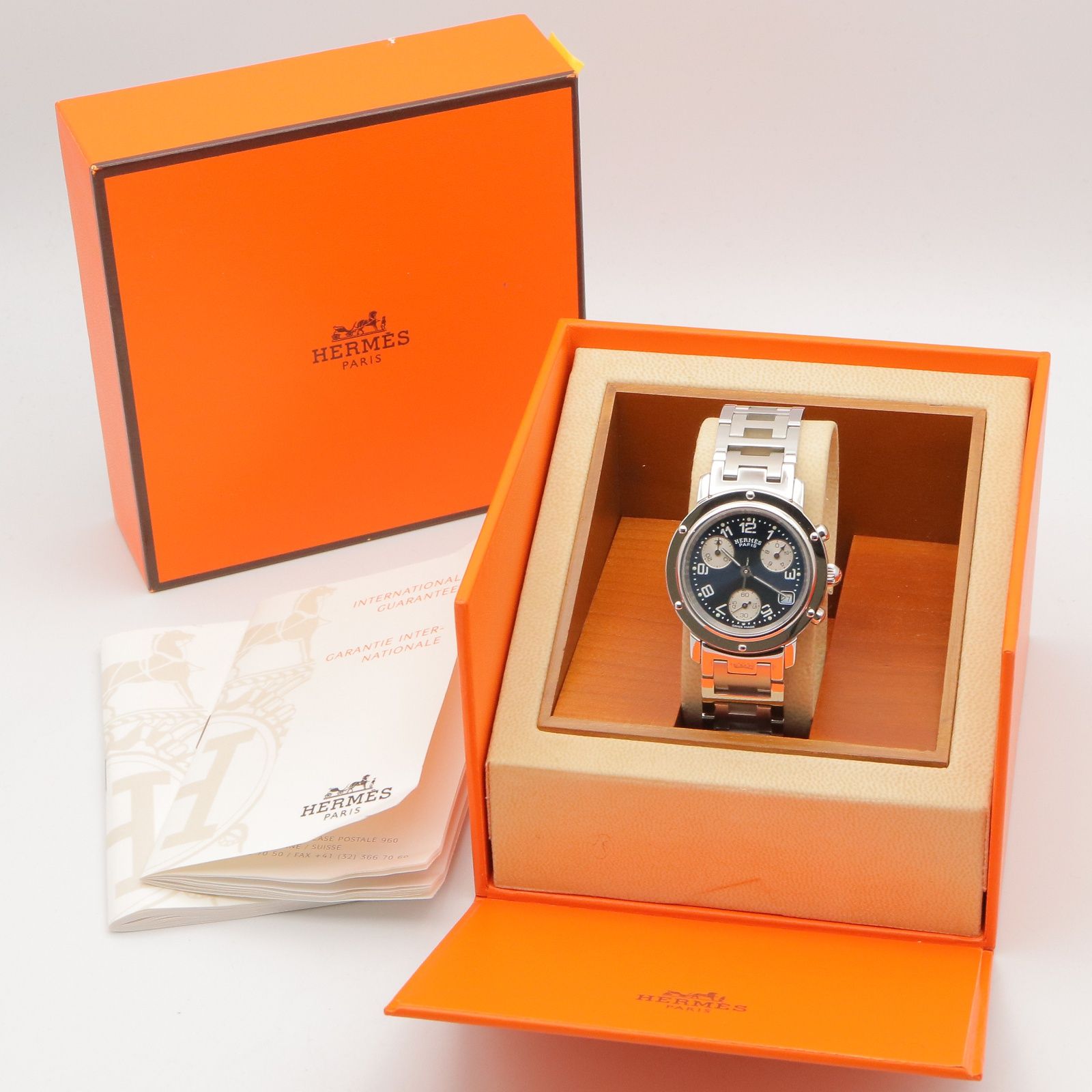 HERMES エルメス クリッパークロノ 腕時計 エルメス クリッパー HERMES 