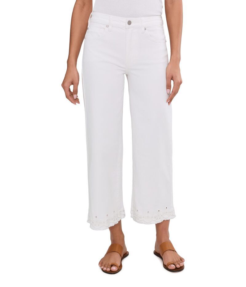 リヴァプール ロサンゼルス レディース ボトムス デニムパンツ ワイドレッグ 刺繍 ジーンズ Liverpoolos Angeles 26 Stride MidRise Crop Wide Leg Jeans w Embroidered Hem Bright 25,760円