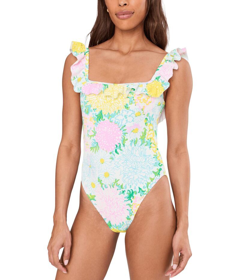 リリーピュリッツァー レディース 水着 上下セット フリル Lilly Pulitzer Aemma Ruffle One Piece Multi Lilly Gar マルチカラー