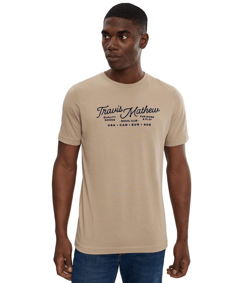 トラビスマヒュー メンズ トップス シャツ TravisMathew Gate Crasher Tee Weathered Teak