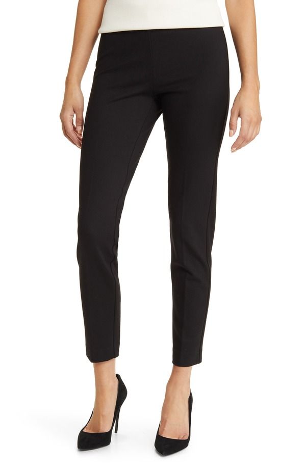 アンクライン レディース ボトムス レギンス ハイウエスト パンツ Anne Klein Hollywood High Waist Slim PullOn Pants Anne Black ブラック