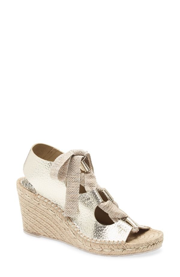 ペドロガルシア レディース シューズ サンダル Pedro Garcia Otelia Espadrille Wedge Sandal Platino Cervo