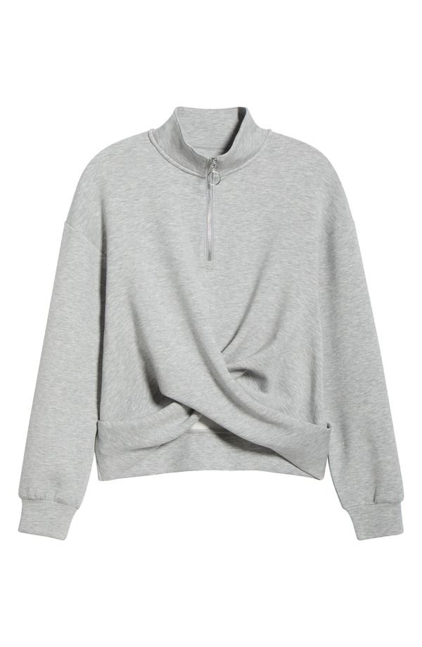 エムピージー レディース アウター パーカー・スウェット ハーフジップ MPG Dreamweave Crossover Quarter Zip Heather Concrete ヘザー