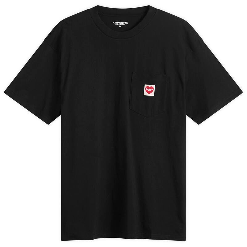 カーハート メンズ トップス Tシャツ Carhartt WIPocket HeartShirt Black Red ブラック