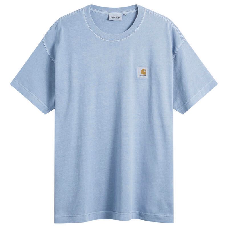 カーハート メンズ トップス Tシャツ Carhartt WIP Nelson TShirt Gentle Blue Garment Dyed ブルー