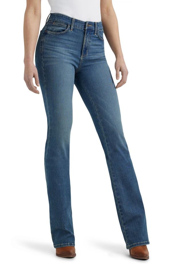 ラングラー レディース シューズ ブーツ・レインブーツカット ハイウエスト ジーンズ Wrangler Bespoke Curvy High Waist Bootcut Jeans Ada