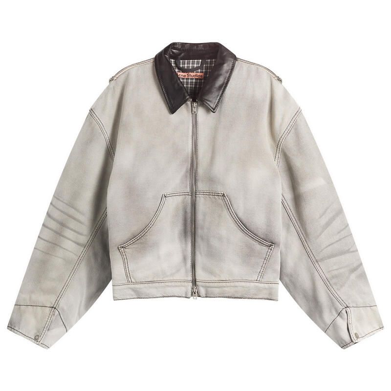 アクネ ストゥディオズ メンズ アウター ジャケット・ブルゾン Acne Studiosulphur Fade Jacket WhiteBlack ホワイト