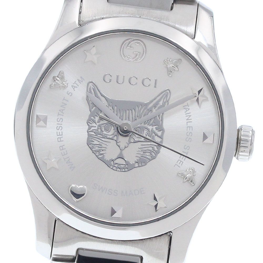グッチ GUCCI 126.5/YA126595 Gタイムレス キャット クォーツ レディース 箱・保証書付き_959388