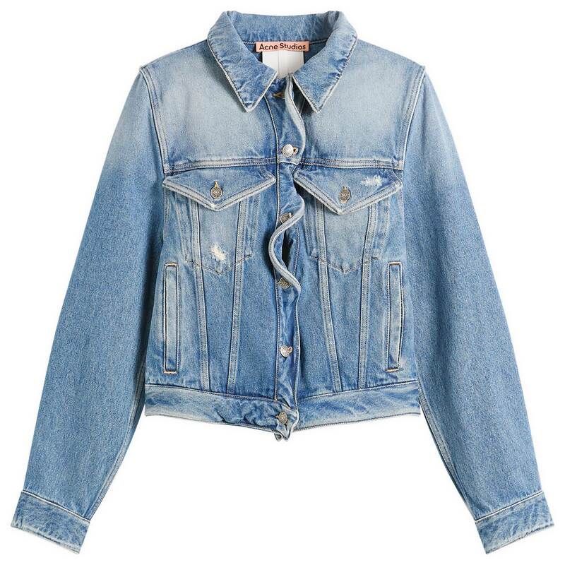 アクネ ストゥディオズ レディース アウター ジャケット・ブルゾン ヴィンテージ デニム Acne Studios Oleag Vintage Wiggle Denim Jacket Mid Blue ブルー