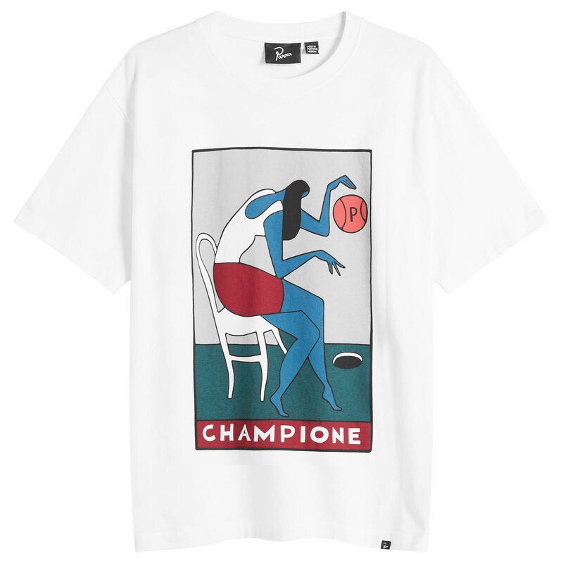 バイ パラ メンズ トップス Tシャツ By Parra Champione TShirt White ホワイト