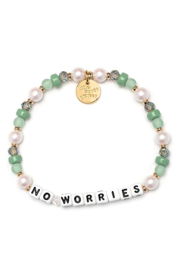 リトルワーズプロジェクト レディース アクセサリー ブレスレット・バングル・アンクレット Little Words Project No Worries Beaded Stretch Bracelet White ホワイト