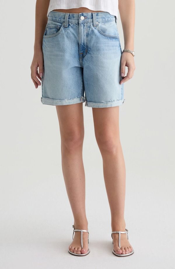 エージー レディース ボトムス デニムパンツ ショートパンツ AG ExBoyfriend Mid Thigh Denim Cutoff Shortsoft Focus デニム