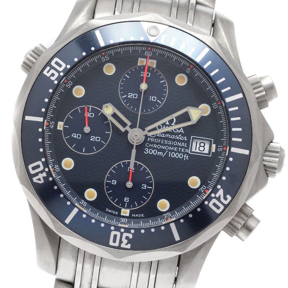 オメガ OMEGA 2298.80 シーマスター300 デイト クロノグラフ 自動巻き メンズ 良品 _956644