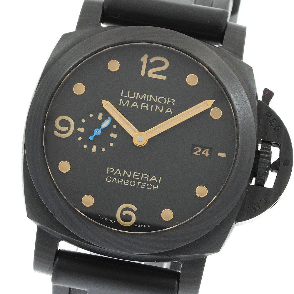 パネライ PANERAI PAM00661 ルミノールマリーナ 1950 カーボテック 3デイズ デイト 自動巻き メンズ 良品 箱付き_959860