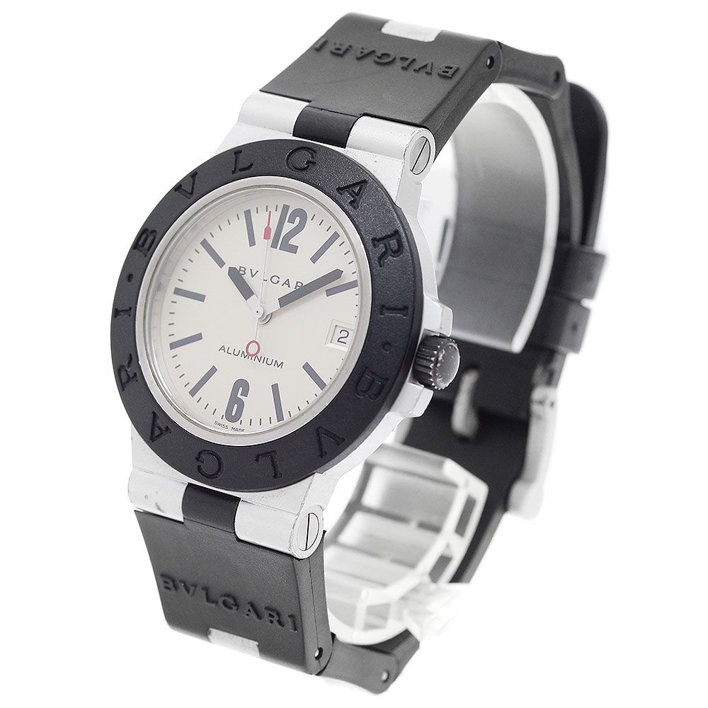 BVLGARI ディアゴノ AL38A ALUMINIUM ラバーベルト ベルト訳あり ブルガリ BVLGARI AL38A アルミニウム デイト 自動巻き