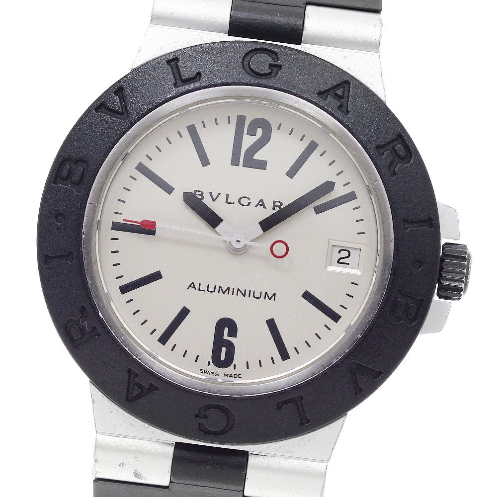 BVLGARI アルミニウム　AL38A　自動巻きラバーベルト ベルト訳あり ブルガリ BVLGARI AL38A アルミニウム デイト 自動巻き