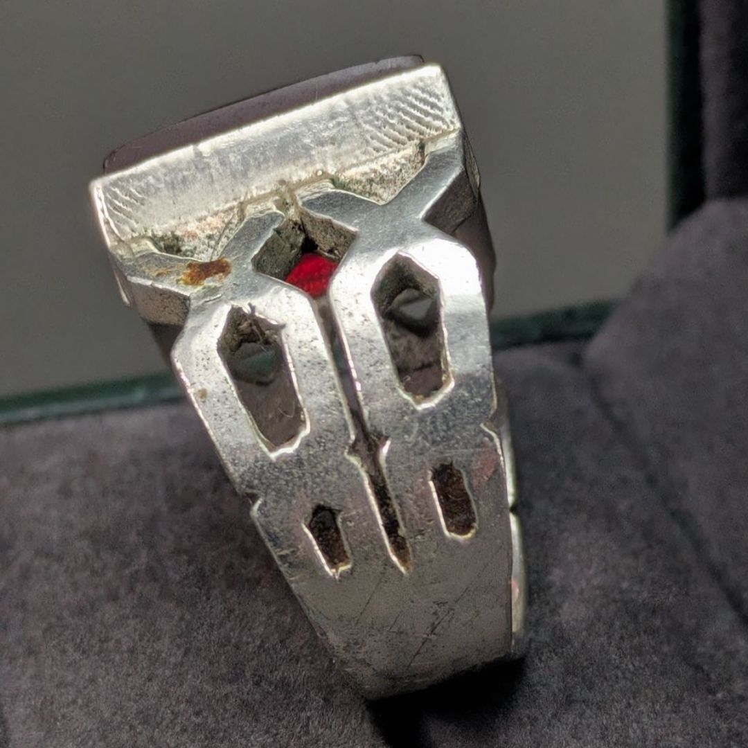 レッドストーン 24号 スターリングシルバー 925 ヴィンテージリング