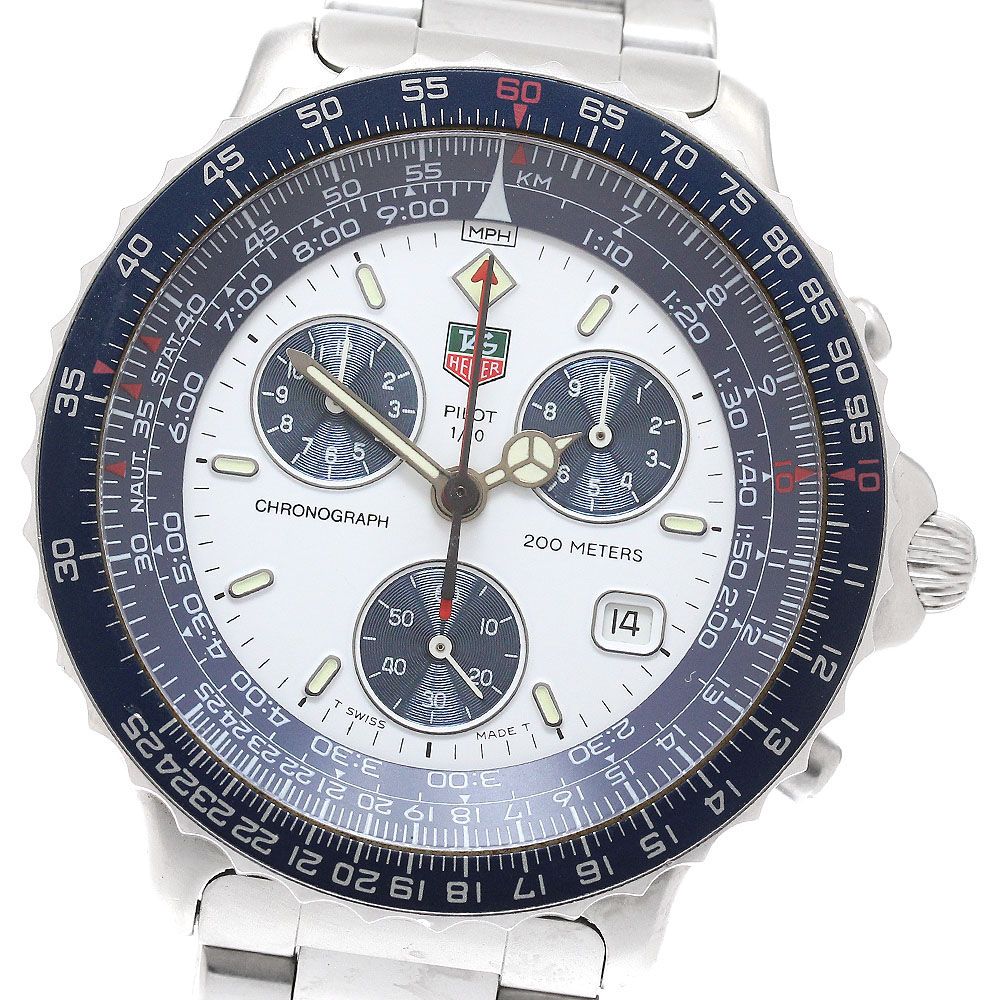 タグホイヤー TAG HEUER 530.806K パイロット デイト クロノグラフ クォーツ メンズ 良品 _961278