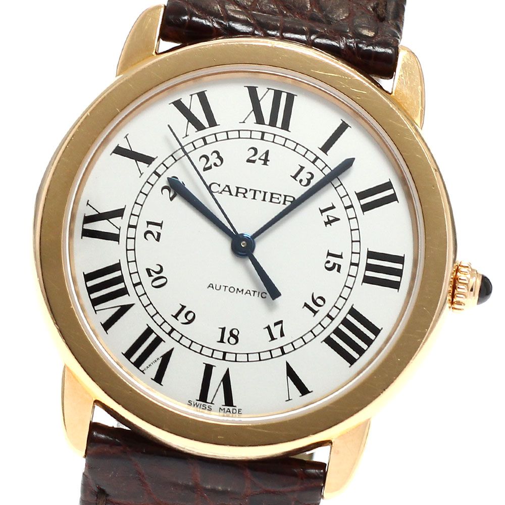 カルティエ CARTIER W2RN0008 ロンドソロ ドゥ カルティエXL K18PG 自動巻き メンズ _960375
