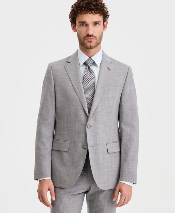 テッドベーカー メンズ アウター ジャケット・ブルゾン Ted Baker Mens ModernFit Suit Separates Jacket Light Grey グレー