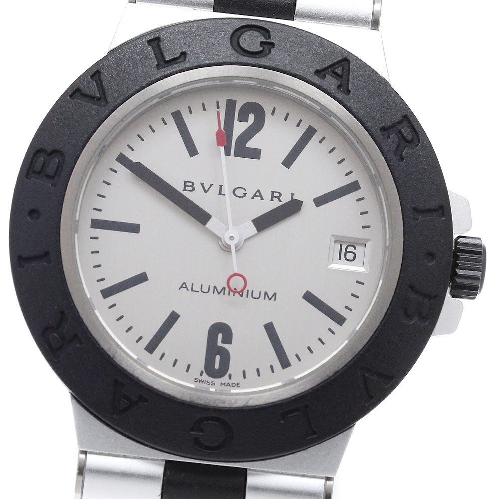 ブルガリ BVLGARI AL38TA アルミニウム デイト 自動巻き メンズ 美品 _958045