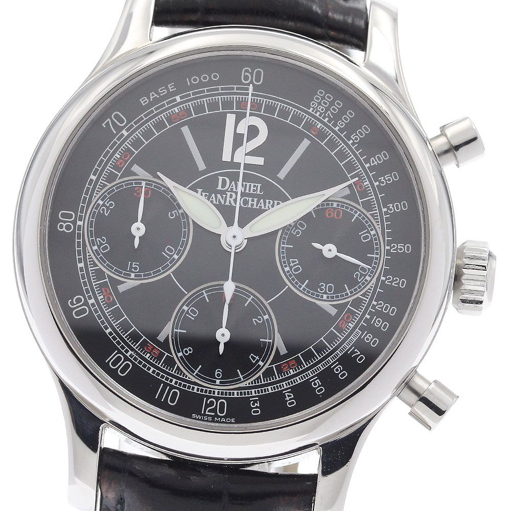 ダニエルジャンリシャール DANIEL JEANRICHARD 25042 タキメーター クロノグラフ 自動巻き メンズ 良品 _955350