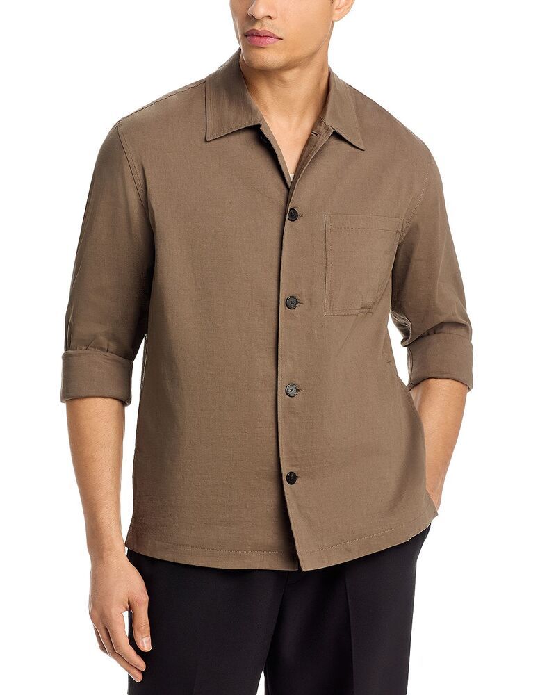 セオリー メンズ トップス シャツ Theory Good Crunch Overshirt Morel
