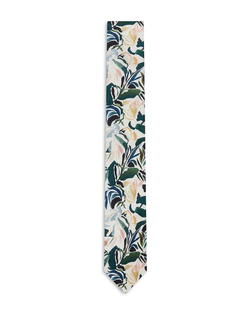 テッドベーカー メンズ アクセサリー ネクタイ フラワー柄 シルク フラワー Ted Baker Boytonn Botanical Floral Silk Classic Tiecru エクリュ