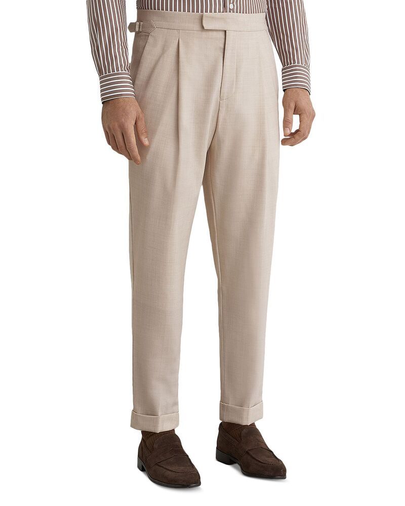レイス メンズ ボトムス カジュアルパンツ REISS Belmont Side Adjuster Formal Trouserstone ストーン