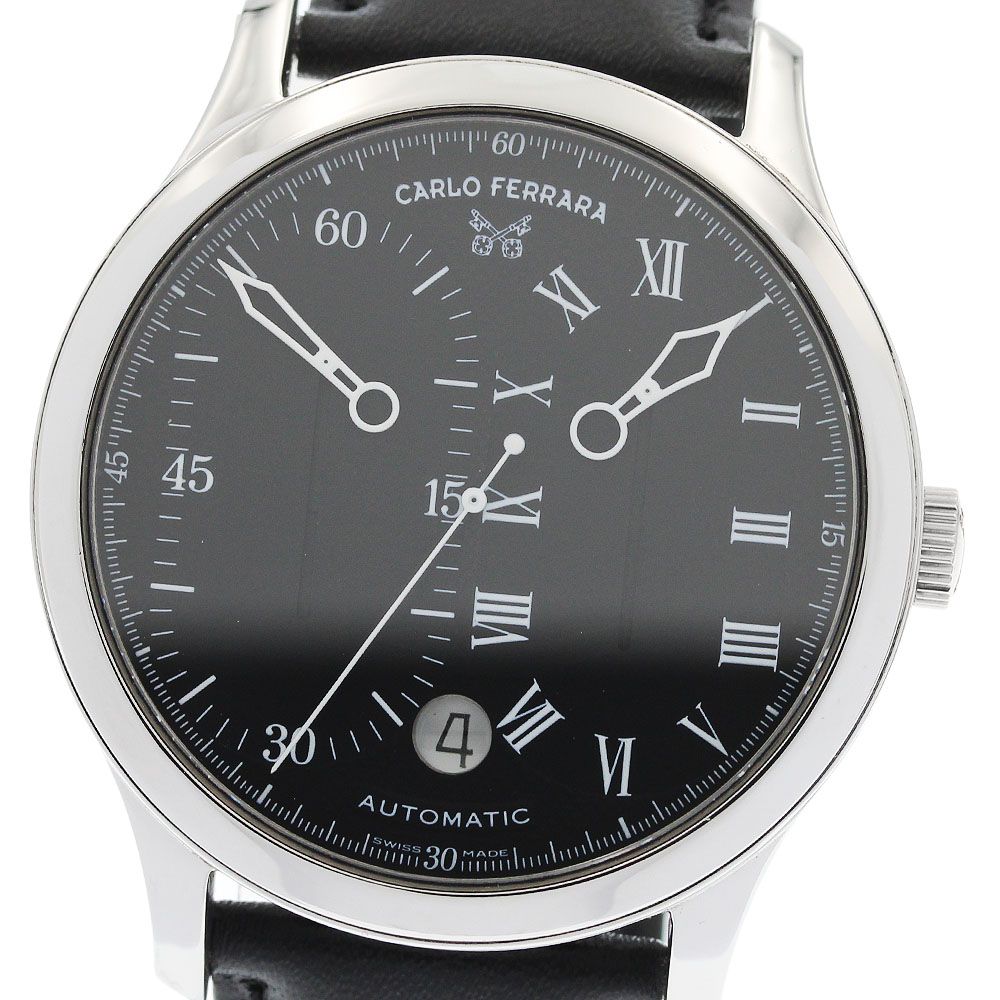 カルロフェラーラ CARLO FERRARA CF1997 レギュレーター クラシック デイト 自動巻き メンズ 良品 _959534