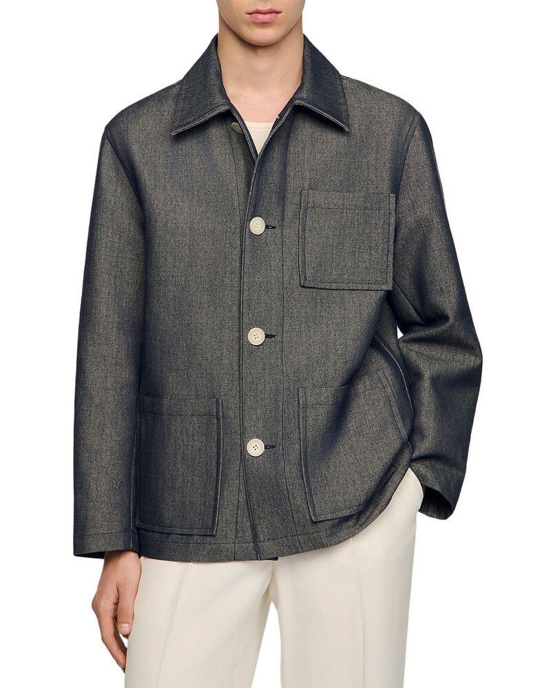 サンドロ メンズ アウター ジャケット・ブルゾン デニム Sandro Denim Effect Worker Jacket Denim デニム 88,990円